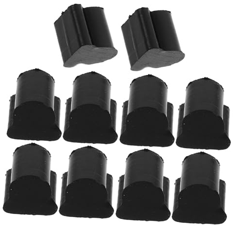 Milisten 10 Piezas Accesorios para cuerno de armonía Tope de almohadilla de instrumento almohadilla de tapón de válvula de cuerno francés parachoques de amortiguación de válvula de goma Negro