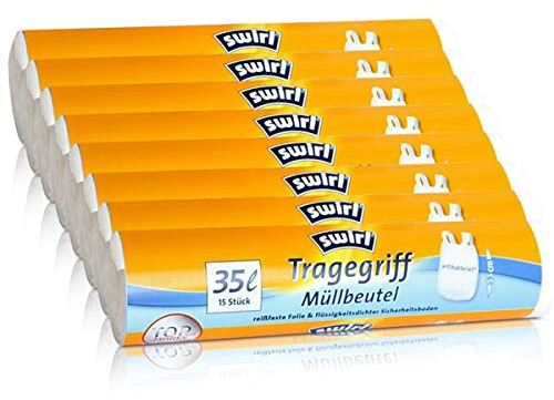 8X Swirl Tragegriff Müllbeutel 35L (15 STK./Rolle)