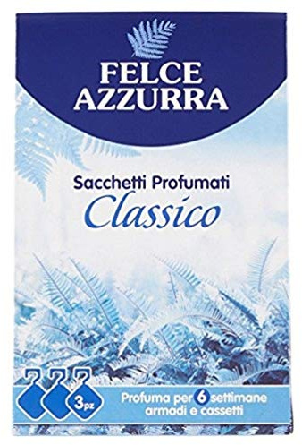 Felce Azzurra Classico Duftsäckchen - 1Packung mit 3 Säckchen für 6 Wochen langem Duft in Schränken