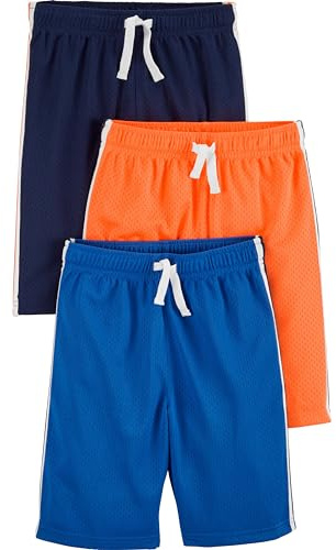 Simple Joys by Carter's Mesh-Shorts, für Kleinkinder, Jungen, 3er-Pack ,Blue/Orange/Navy ,US 3T (EU 98–104)