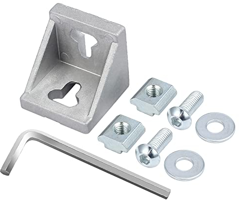 eSynic 10× Befestigungsmaterial Winkel Befestigung Eckwinkel 4545 4590 Nut 10 43x42x42mm Eckverbinder Systemprofile Europäische Standard Aluprofil Zubehör Mit 6mm Inbusschlüssel