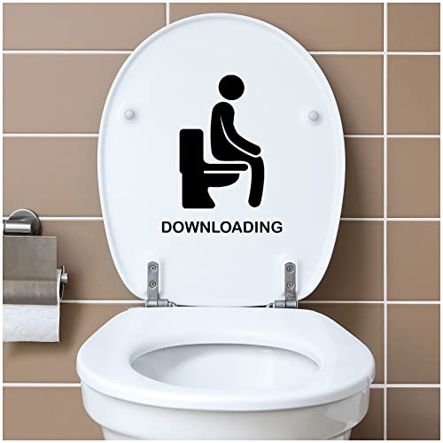 Adesivo decorativo per WC, copriwater per toilette, con scritta divertente (K153-01)