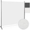 Gimisgu Paravent 180 x 180 cm, divisorio grande da giardino, divisorio per balcone, frangivista, 1 pezzo, opaco, pieghevole, per uffici, balconi, beige