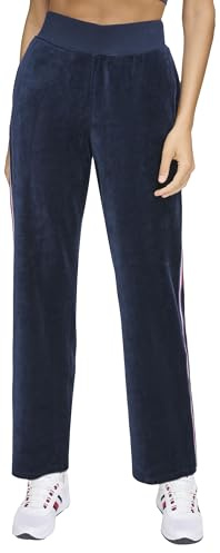 Tommy Hilfiger Women's Side Tape Velour Track Sweatpants, Navy, Small