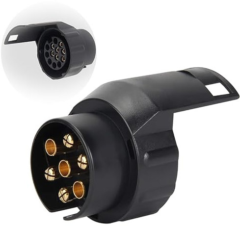 12v Presa Elettrica da Rimorchio A 7 Pin, Adattatore da 7 Pin A 13 Pin Per Presa Elettrica da Rimorchio, Connettore per Cablaggio Del Rimorchio, Adatto per Caravan, Camper, Barca, Camion, Rimorchio