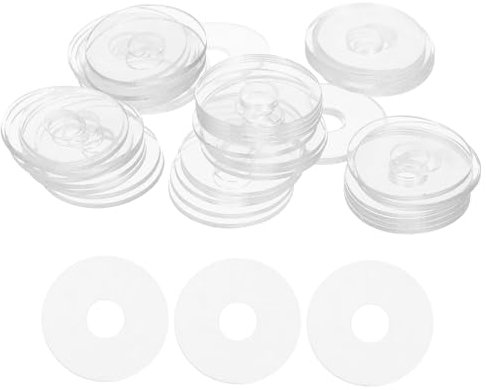 TOKIDNY 50piezas Arandelas Planas Redondas De Vinilo De Arandelas Transparentes Para Manijas De Puertas De Ducha Repuesto De Junta Para Tornillos