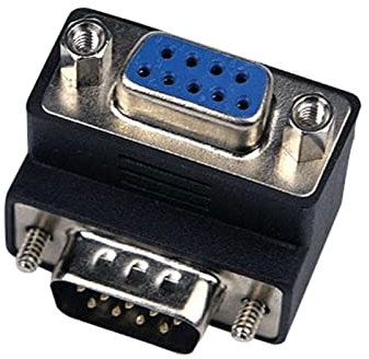 90 Degree DB9 9 Pin 232 Male To Female Gender Changer Extension Cable Converter Adapter Coupler