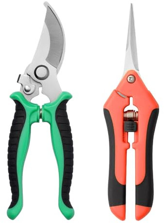 Gartenschere, Pflanzenschere, Rosenschere, Trimmschere, Blumenschere, Ernteschere, Gartenarbeit Handschere, Gartenschere für Sträucher und Blumen, zum Trimmen von Gärten, Sträuchern, Zäunen, Pflanzen