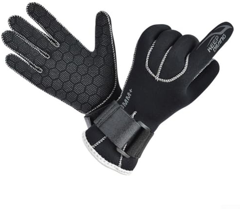 babominimer Gants de plongée en néoprène de 3 mm pour homme et femme, gants de combinaison à isolation thermique avec paume texturée, ajustement flexible et résistant à l'eau pour la plongée