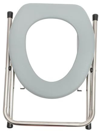 DECOMELODY Sedia da Toilette Pieghevole Portatile per Anziani E Disabili Sgabello da Bagno Leggero E Stabile con Apertura Facile per Interni Ed Estern
