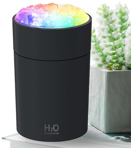 Humidificador de Aire para Coche - Nebulizador Ultrasónico Con Tanque De Agua De 220ml Y Ambientador De Fragancia | Mini USB Ambientador De Aire Humidificador Pequeño - Para Vehículo Habitación Oficin