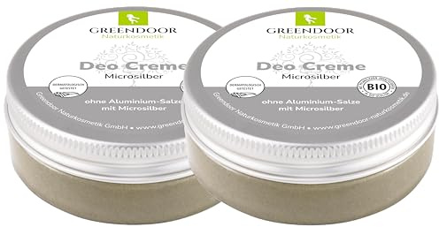 GreENDOOR 2-pack sparpack deodorant kräm mikrosilver 3-vägs skydd extra stark | Vegan, 100 ml, noll svettlukt, deodorant utan aluminium I alkohol, naturligtvis utan djurförsök, dermatologiskt beprövad
