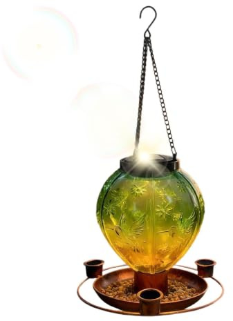 Mangeoires solaires pour Oiseaux d'extérieur Porte-Nourriture en Forme de