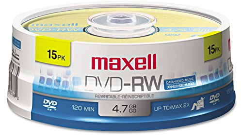 Maxell 4.7GB DVD-RW 15CT SPINDLE