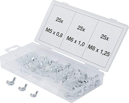 BGS 8133 | Flügelmuttern-Sortiment | 75-tlg.