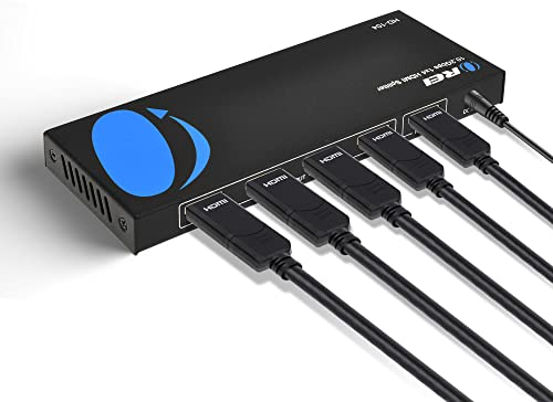 Orei HD-104 HDMI Divisor de Video - Splitter de vídeo (HDMI, 1080i,1080p,1440p,480i,480p,576i,576p,720p, Negro)