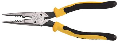 Klein Tools J206-8C Long Nose Pliers with Spring, 8-Inch