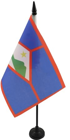 AZ FLAG Bordsflagga Sint Eustatius 21x14 cm 100D Polyester Plastfot