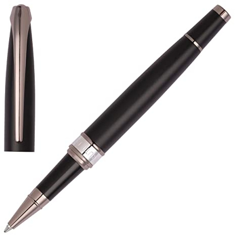 Cerruti 1881 Stylo roller Abbey noir mat | Instrument d'écriture emblématique | Encre noire | Coffret cadeau