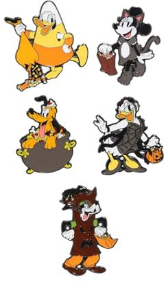 Loungefly Mickey Mouse & Friends Halloween Blind Pins - 1 in 6 to collect - Styles vary - Amazon Exclusive - Collectable Novelty Brooch - For Backpacks & Bags - Tv Fans