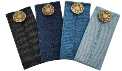 Extension de Ceinture Réglable Pantalons, Extenseur Pantalon Ajustables, Extenseurs de Taille Ajustables pour Femmes Enceintes, Extension de Ceinture Réglable Pantalons(4 Pièces)