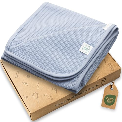 Jubi® Manta Bebé Verano 70x100 cm 100% Algodón – Ligera y Transpirable – Manta Suave para bebé recién Nacido, Carrito y Cuna – certificación Oeko-Tex – Regalo Nacimiento