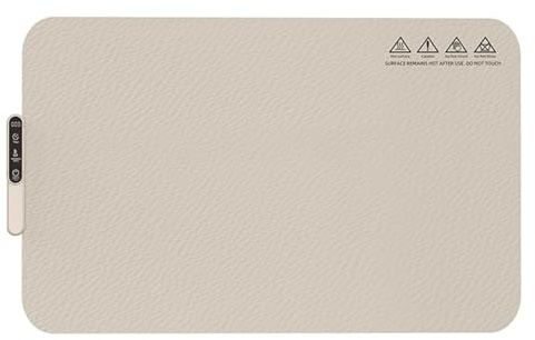 DimyFew Bandeja Calentadora Eléctrica Placa de Calentamiento Multifuncional Y Calientaplatos como Tabla Aislante con Apagado Automático para Regalos de Cocina, Café con Leche, Individual
