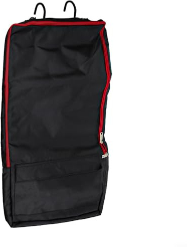 Qualoramall Zaumzeug Tasche Pferdegeschirr Tasche Zaumzeug Taschen Zaumzeug Aufbewahrungstasche Wasserdicht Zaumzeug Halfter Reiten Tack Taschen Pferde Tack Carry Ba-g mit Haken (Schwarz)