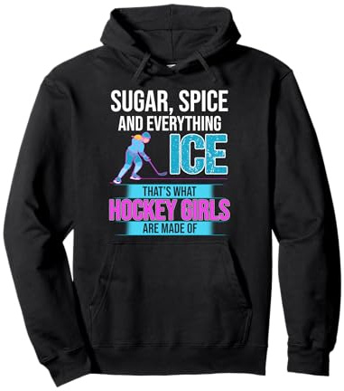 ¡Atuendo De Niña De Hockey para Damas! Hockey sobre Hielo Sudadera con Capucha