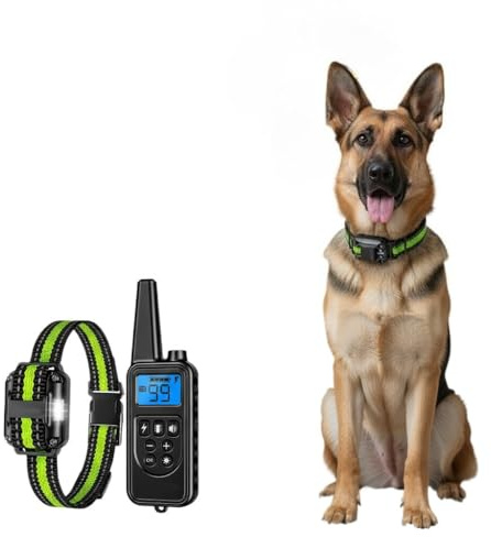 Reaktion Führungs-Kragen Antibellhalsband für Hunde mit 3 Modi, Einstellbarer Hund Maulkorb Trainingshalsband 2025, bis 800 m Reichweite, wasserdichtes Erziehungshalsband