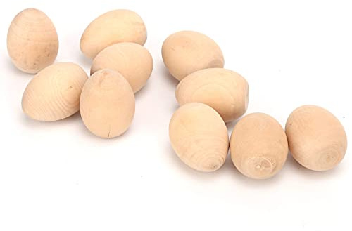 KKPLZZ Träägg, Slät Yta Målningsbara Gör-det-själv Hantverksägg med Stor Tom Yta för Påsk Dekoration Utomhus Människor Inga Människor Plats (Medium: Ca.17,6 x 16,2 x 10 cm / 6,93,38)