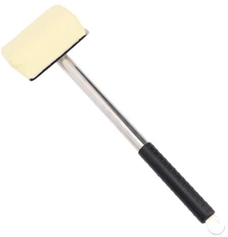 BAFOVY Grillborste Rostfritt Stål AFRP BBQ-borste 12 X 43 Cm Utbytbar Rengöringsskiva Utan Borst Ångrengöring Anti-halkhandtag för Plattgrill och Grillgrill