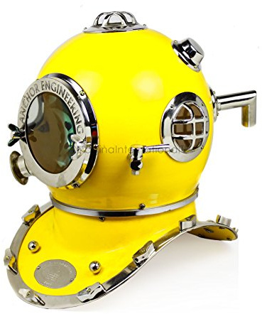 Nagina International House Of Antique Mark V Taucherhelm US Navy Maritime Scuba Vintage Replik Tauchausrüstung 45,7 cm