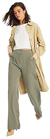 TRENDYOL Damen Trendyol Offene -Gerader Hose Pants, Helles Khaki, 36 EU
