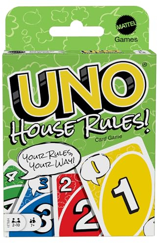 Mattel Games UNO House Rules Kartenspiel für Familienabende, Spieleabende, Reisen, Camping und Partys, HRL31