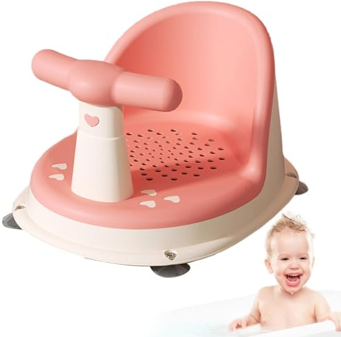 Sedia da bagno per neonati, seggiolino da bagno per neonati, comoda e antiscivolo, ergonomica e sicura per la vasca da bagno dei bambini