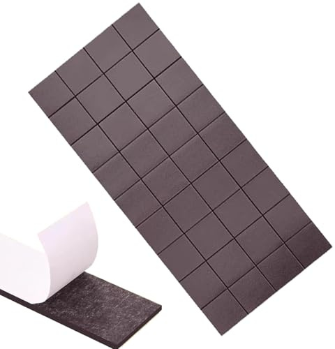 Magnetiska kvadrater, magnetiska ark självhäftande, magneter för hantverk, flexibla fyrkanter magneter ark med självhäftande tejp, klibbig baksida magnetark för bilder, hantverk, kylskåpsmagneter
