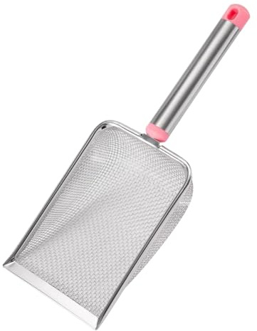 Siktande Kattsandsskyffel Ergonomiskt Handtag, Rostfritt Stål, Kraftig, | Djup Slitstarkt ergonomiskt handtag rostfri stål lätt att rengöra för sällskapsdjur kanin