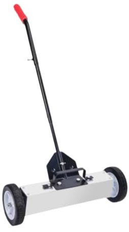 SZLIFE Scopa raccoglierba con manico regolabile, attrezzo da giardino, spazzatrice a spinta per garage e casa, 18 Inch