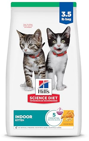 Hill's Science Diet Kitten Indoor Dry Cat Food, Chicken, 3.5 lb. Bag