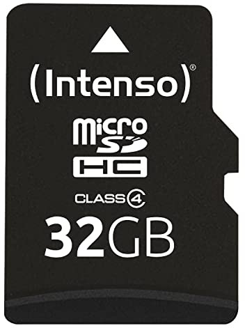 Intenso microSDHC 32GB Class 4 Speicherkarte inkl. SD-Adapter, schwarz