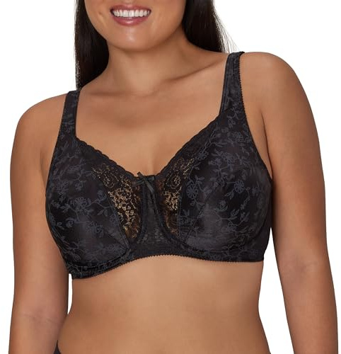 Playtex Secrets Signature Floral Underwire Bra 4422, Sujetador, Negro Viejo, 110C