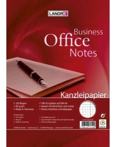 Landre Kanzleipapier Office A3/A4 80 g/qm kariert mit Doppelrand