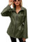 SotRong Pack Away Wasserdichte Jacken Frauen Leichte Regenmantel Mit Kapuze Packbare Regenjacke Casual Zip Up Outdoor Trenchcoat Damen Mode Oberbekleidung Schnee Regenbekleidung, armee-grün, 36