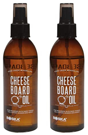 Boska Huile de planche - Entretien pour Planche à fromage - Convient au bois et à l'ardoise - Set de 2-2 x 200 ml