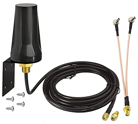 Bingfu Cellular 4g LTE SMA Antenna - with TS9 Splitter Cable - Compatible with Verizon AT&T T-Mobile Sprint 4G LTE Mobile Hotspot MiFi Router Cellular Mobile Broadband Modem USB Modem Dongle Adapter