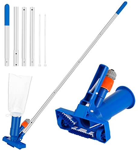 Joyhoop Aspiratore Piscina Kit Pulizia Piscina -Aspirapolvere Piscina Fuori Terra con Asta in Alluminio Retrattile Ispessito,Aspirafango Piscina Manuale per Giardino All'aperto Fontana Spa Sopra Terra
