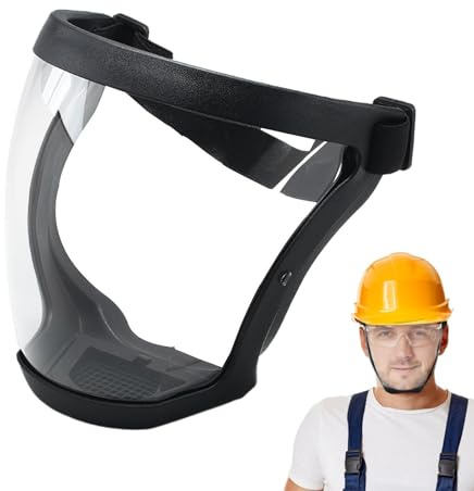 Generico Visiera protettiva, Visiera protettiva, Maschera visiera trasparente super protettiva, Dispositivi di protezione di sicurezza per adulti, copertura per viso da lavoro
