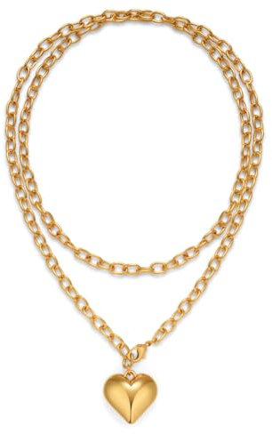 LILIE&WHITE Collana Donna Oro con Ciondolo a Cuore, Design Elegante e Raffinato, Antiallergica e Resistente al Colore, Regalo per Ogni Occasione