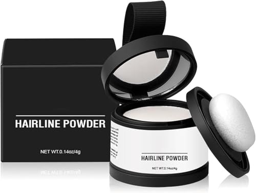 Instantly Hairline Powder,Hair Powder Women,Root Touch Up Powders,Hair Concealer,Hair Root Colour Touch up for Thin Gray Hair,Windproof&Sweatproof,Hairs Shadow Toppers for Women&Men (White)